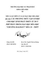 Các phương thức tạo cơ hội cho học sinh phát triểm tư duy phê phán