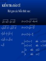 Bài giảng tham khảo thao giảng đại số 9 Bài Liên hệ giữa phép nhân và phép khai phương (2)