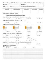 Đề KT Giữa kì II - Môn Toán lớp 2 (2010 - 2011)
