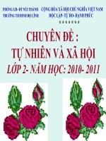Chuyên đề môn TN và XH 2 năm 2011