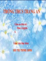 Giáo án điện tử tham khảo thao giảng tiếng anh 6 Unit 3 At home  (5)