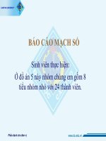 BÁO CÁO MẠCH SỐ (báo cáo vi điều khiển)