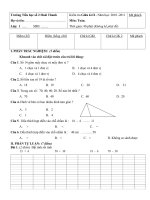 Đề kiểm tra định kì lần 3 (Giữa kì II), năm học 2010 - 2011