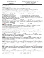 ĐỀ THI THỬ ĐH TRƯỜNG THPT TỨ KỲ - HẢI DƯƠNG(TƯƠNG ĐÔI HAY)