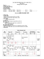 bài kiểm tra hoá 9 co xây dựng ma trận