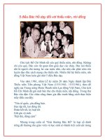 5 điều Bác Hồ dạy đối với thiếu niên, nhi đồng