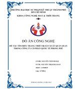 ĐỒ ÁN NGÀNH MAY  ĐỀ TÀI: TÌM HIỂU TRANG THIẾT BỊ SẢN XUẤT QUẦN JEAN TRONG CÔNG TY MAY