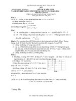 Đề thi tuyển sinh vào khối trung học phổ thông chuyên năm 2015-2016