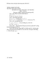 Đề khảo sát học sinh giỏi toán 8