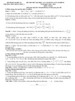 Đề thi thử Toán Khối D lần 2 THPT Đô Lương 1