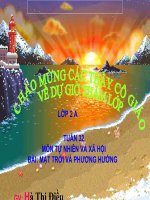 Tự nhiên và Xã hội tuần 32: Mặt trời và phương hướng