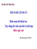 Tập huấn biên soạn đề kiểm tra có ma trận