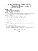 Đề thi HKII môn Hóa khối 9