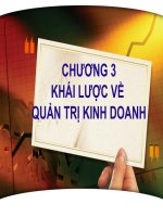 Slide bài giảng môn quản trị kinh doanh: Chương 3: Khái lược về quản trị kinh doanh
