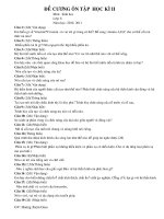 ĐỀ CƯƠNG ÔN TẬP HKII SINH 8