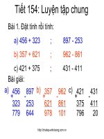 Toán lớp 2 tuần 32 tiết 153 Luyện tập chung