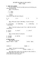 ĐỀ THI CUỐI KÌ 2 LỚP 3 NĂM 2011