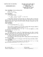 Đề thi thử vào lớp 10 môn Toán lần 1 năm học 2015-2016 trường THCS Tân Trường, Hải Dương