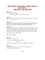 Đê thi Olympic 30/4 môn Toán lớp 11 năm 2011