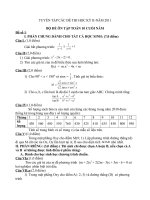 TUYỂN CHỌN -NHIỀU- ĐỀ THI -HKII- TOAN