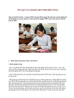 PP ÔN TẬP VÀ LÀM BÀI THI TNPT MÔN TOÀN