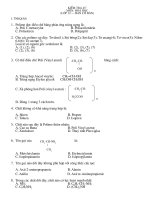 Bài kiểm tra 45 phút lớp 12 cơ bản