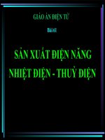 Bài 61 Sản xuất điện năng. Nhiệt điện. Thuỷ điện (Vật lý 9