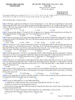 Đề thi thử THPT quốc gia chuyên nguyễn huệ lần 4 năm 2015 môn hóa