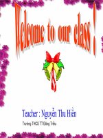 Bài giảng tham khảo thao giảng Anh 6 Unit 16 Man and the environment (6)