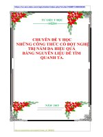 CHUYÊN ĐỀ Y HỌC  NHỮNG CÔNG THỨC CÓ BỘT NGHỆ TRỊ NÁM DA HIỆU QUẢ  BẰNG NGUYÊN LIỆU DỄ TÌM  QUANH TA.