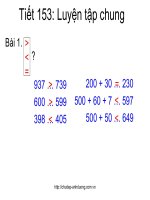 Toán lớp 2 tiết 153 Luyện tập chung