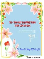 Tiết 53-Tính chất 3 đường trung tuyến