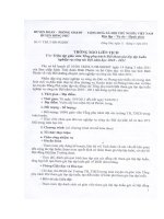 Số: 101/TBLT-HĐ-PGDĐT ngày 13/4/2011 Triệu tập GV Tổng PTĐ..... 2011