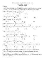 De thi hoc ky 2 có đáp án Khôi 11, lan 2