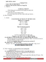 Giải thích ngữ pháp SGK (HK II)