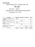 Đề thi HKII môn Lý khối 9