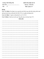 de thi hoc ky 2 lop 9