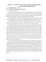 Một số giải pháp nâng cao hiệu quả hoạt động Marketing Mix tại Quán Cafe - Phòng trà SWING