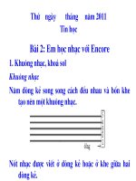 Bài 2: Em hoc nhac...