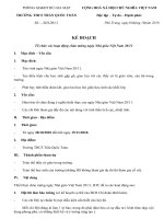 Kế hoạch tổ chức các hoạt động chào mừng ngày 20/11