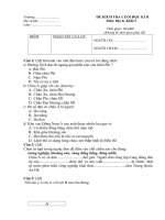 Đề Kiểm tra cuối học kỳ II_Địa lý lớp 5_2