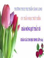 Bài 52 ÁNH SÁNG TRẮNG VÀ ÁNH SÁNG MÀU