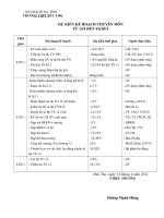 Kế hoạch chuyen môn tháng 4-6/2011