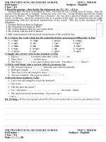 De kiem tra 1 tiet mon tieng anh 8 theo chuan kien thuc ki nang  (ca nam)