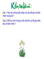 Bao veđa dang cac he sinh thai