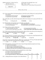 DE - DAP AN- KIEM TRA HK2 LỚP 9 - HAITHIEN