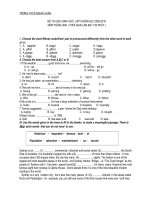 đê thi HSG tiêng anh tỉnh Nghệ an