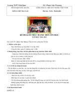 kế hoạch giảng dạy tin học