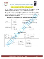 Chuyên đề bất phương trình vô tỉ