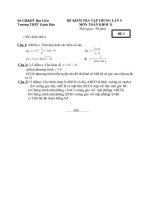 đề kiểm tra toán 11 lần 5